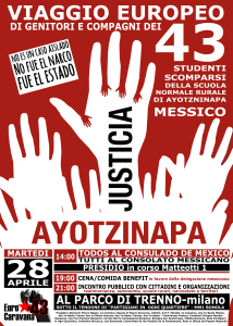 Arriva in Italia la Delegazione della Scuola Normale di Ayotzinapa