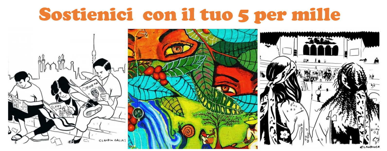 Sostieni i nostri progetti con il 5 per mille, scrivi 92128610281