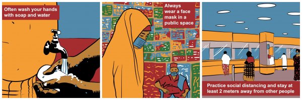 I fumetti di Claudio Calia contro il #Covid19 in Somalia