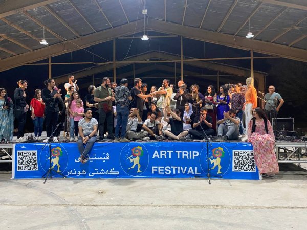 Walking Camp. Art Trip Festival in Iraq